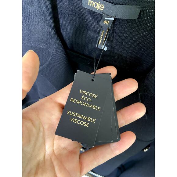 NEW Maje Russ Belted Woven Mini Dress size 40 - Large - Picture 3 of 8